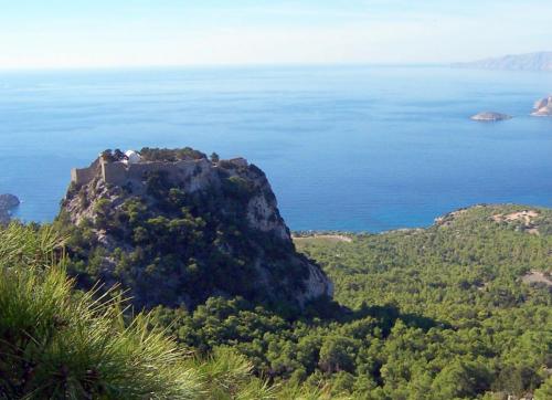 Monolithos panorama view in Rhodes island